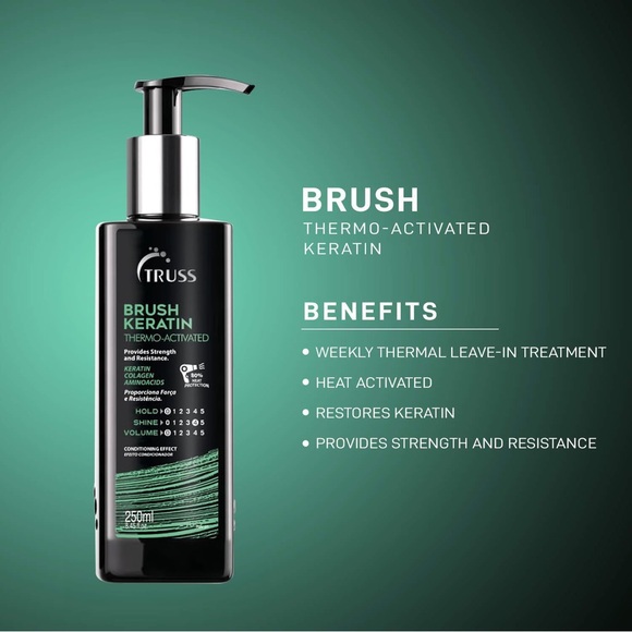 BUNDLE TRUSS Beach Waves Hair Styling Spray + Brush Keratin Leave-In Treatment - Picture 12 of 16